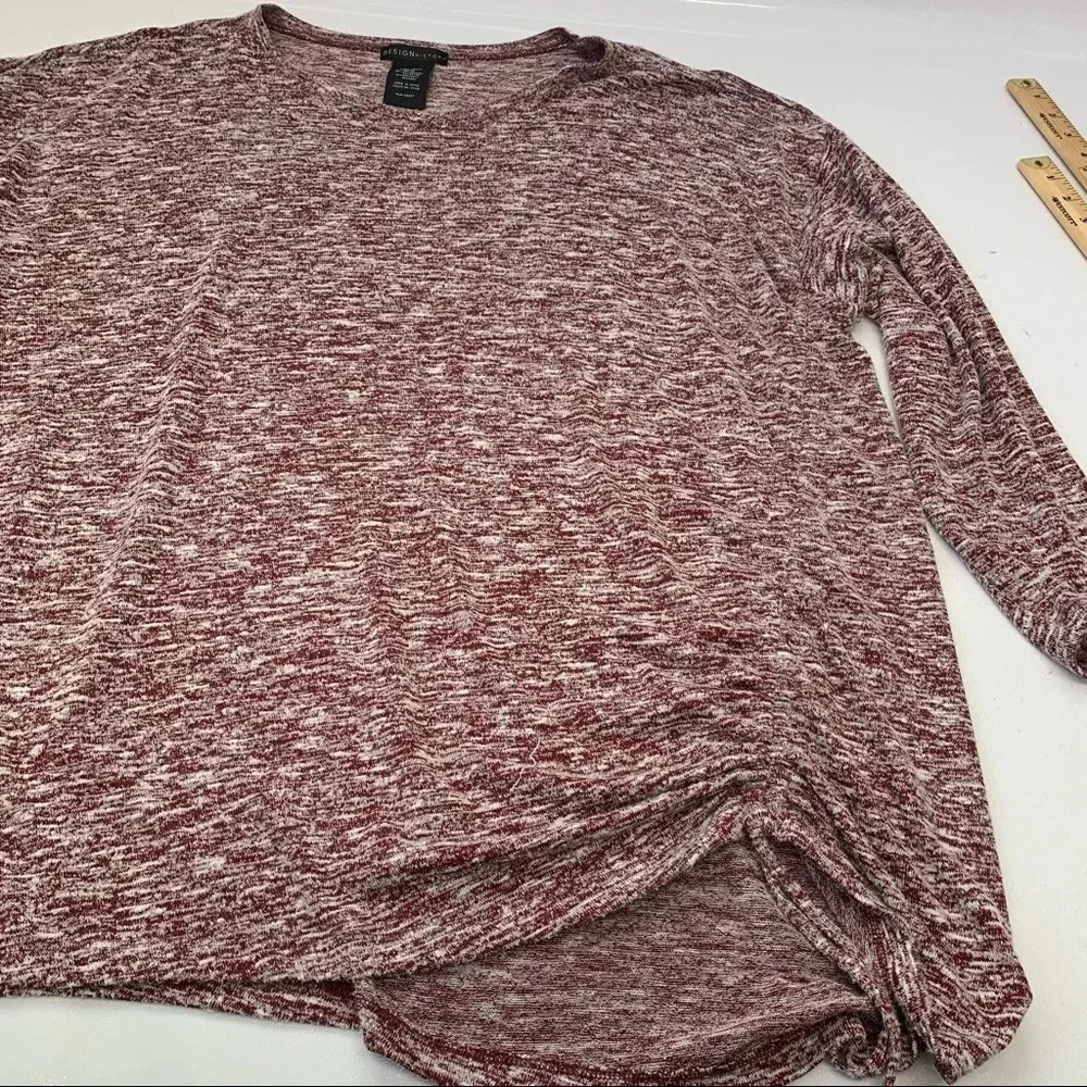 Design History Womans Knit Sweater Top XXL Maroon Soft Cozy Long Sleeve - Picture 5 of 9
